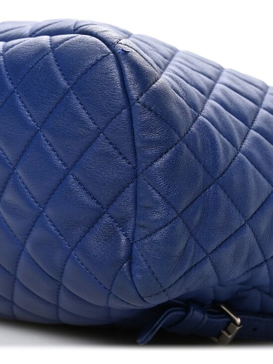 Chanel Lambskin Quilted Large Urban Spirit Backpack Blue Shoulder Bag Sling main image 7